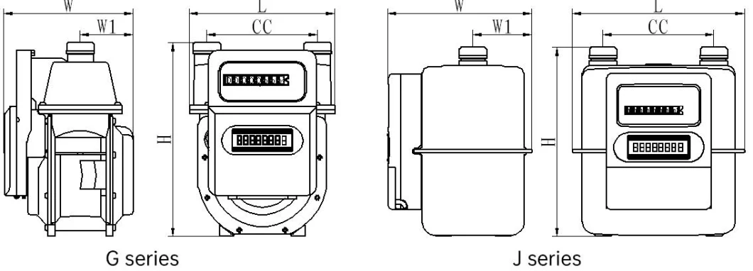 Lorawan Wireless Aluminum Steel Case Smart G2.5 Gas Meter