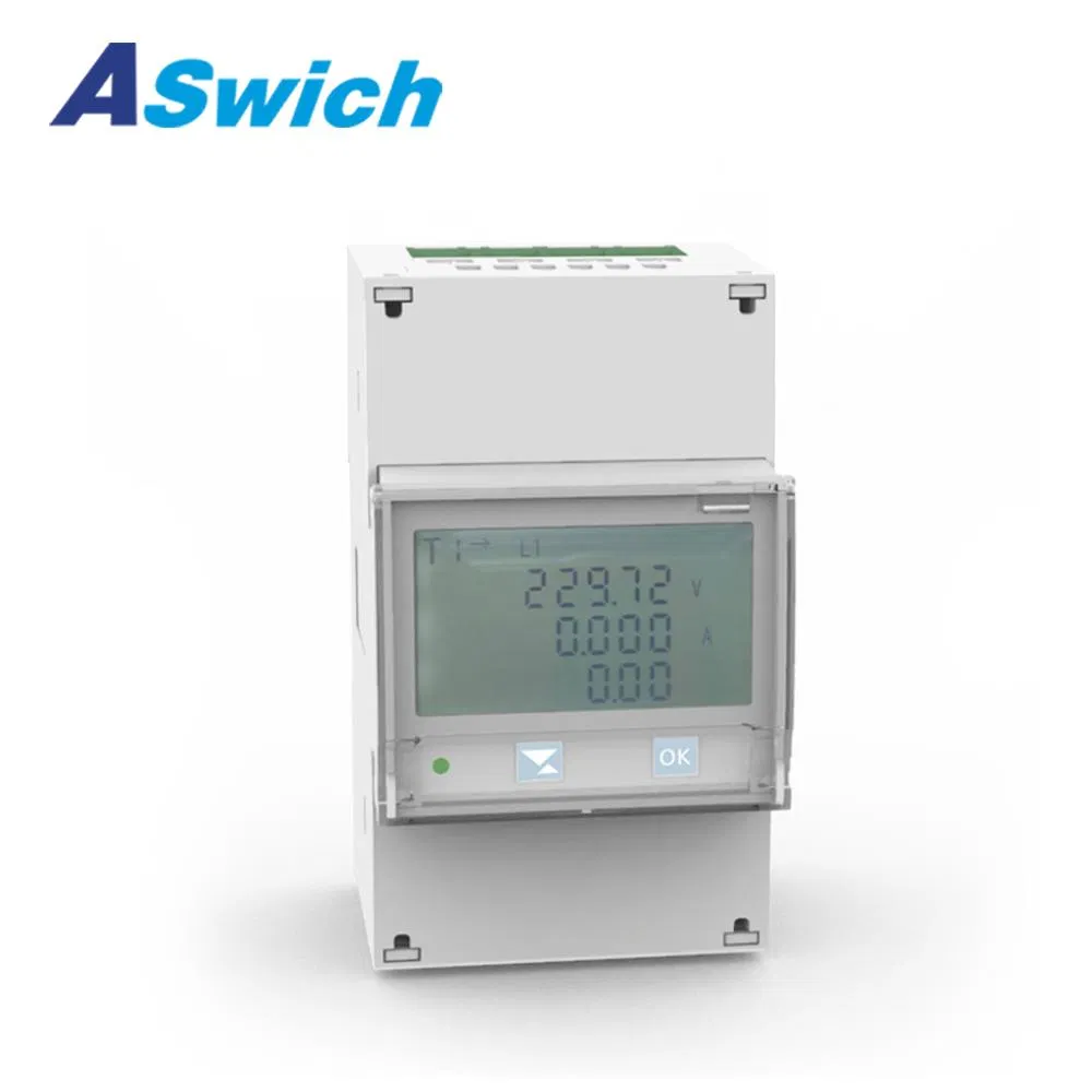 Medidor de energía Digital inteligente de energía eléctrica de carril DIN monofásico de calidad de fábrica 1p/medidor de energía Kwh/medidor de kilovatios-hora